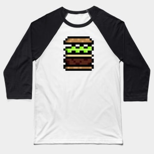 Burger Pixel Baseball T-Shirt